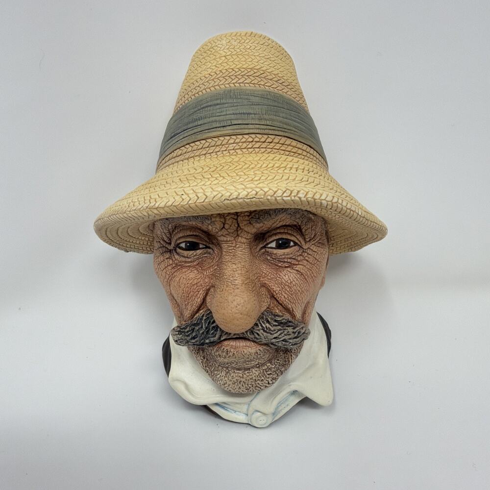 Vintage Bossons Chalkware Head Figurine Rumanian 1971 England